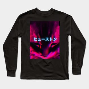 Glitch Houston Cat Long Sleeve T-Shirt